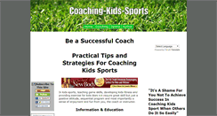 Desktop Screenshot of coaching-kids-sports.com