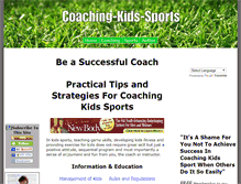Tablet Screenshot of coaching-kids-sports.com